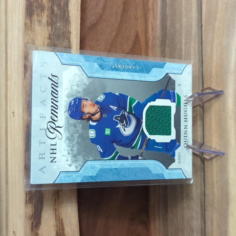 2023-24 UD ARTIFACTS Quinn Hughes NHL Remnants NR-QH NM